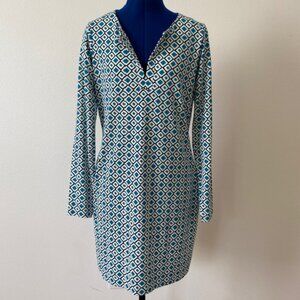 Diane von Furstenberg - Graphic Print Cotton/Silk Blend Jersey Dress - NWT